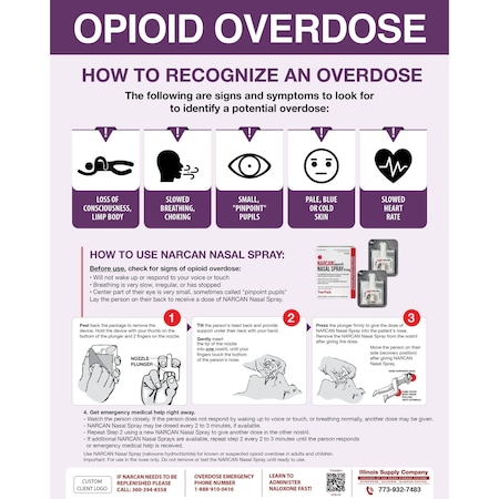 Aek Opioid Overdose Naloxone Instructional Poster EN9574